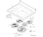 GE JB3000R1WW cooktop diagram