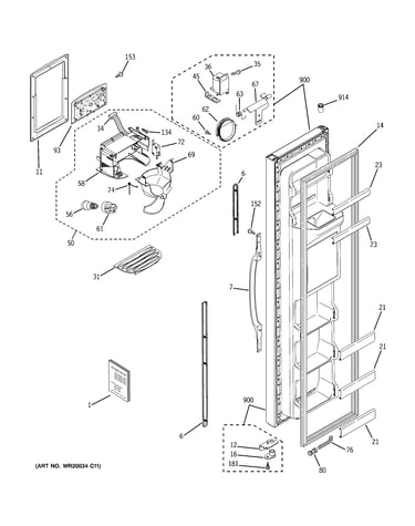 Freezer door