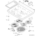 GE PB920SP5SS cooktop diagram