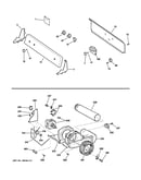Backsplash, blower & motor assembly
