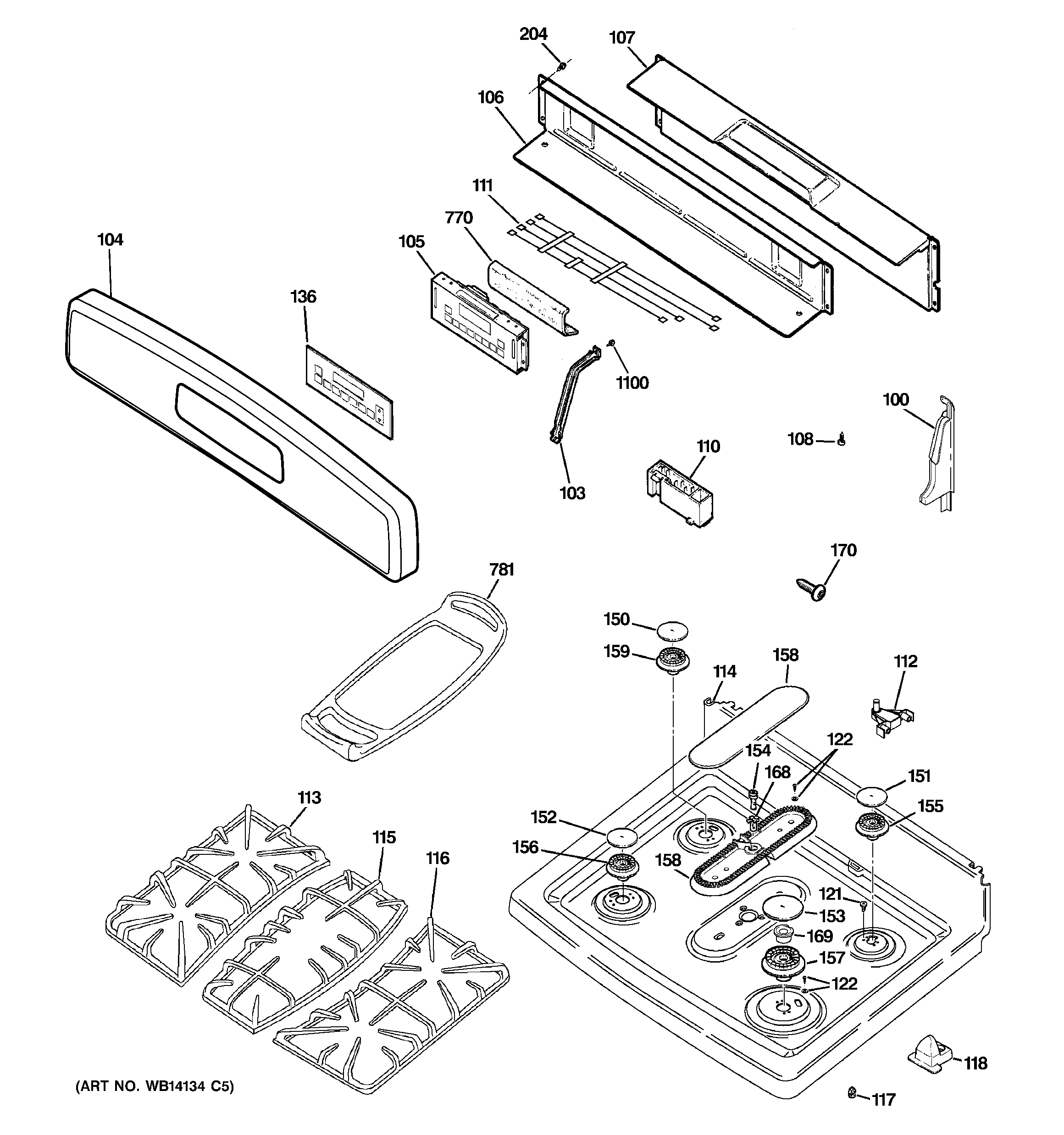 CONTROL PANEL & COOKTOP