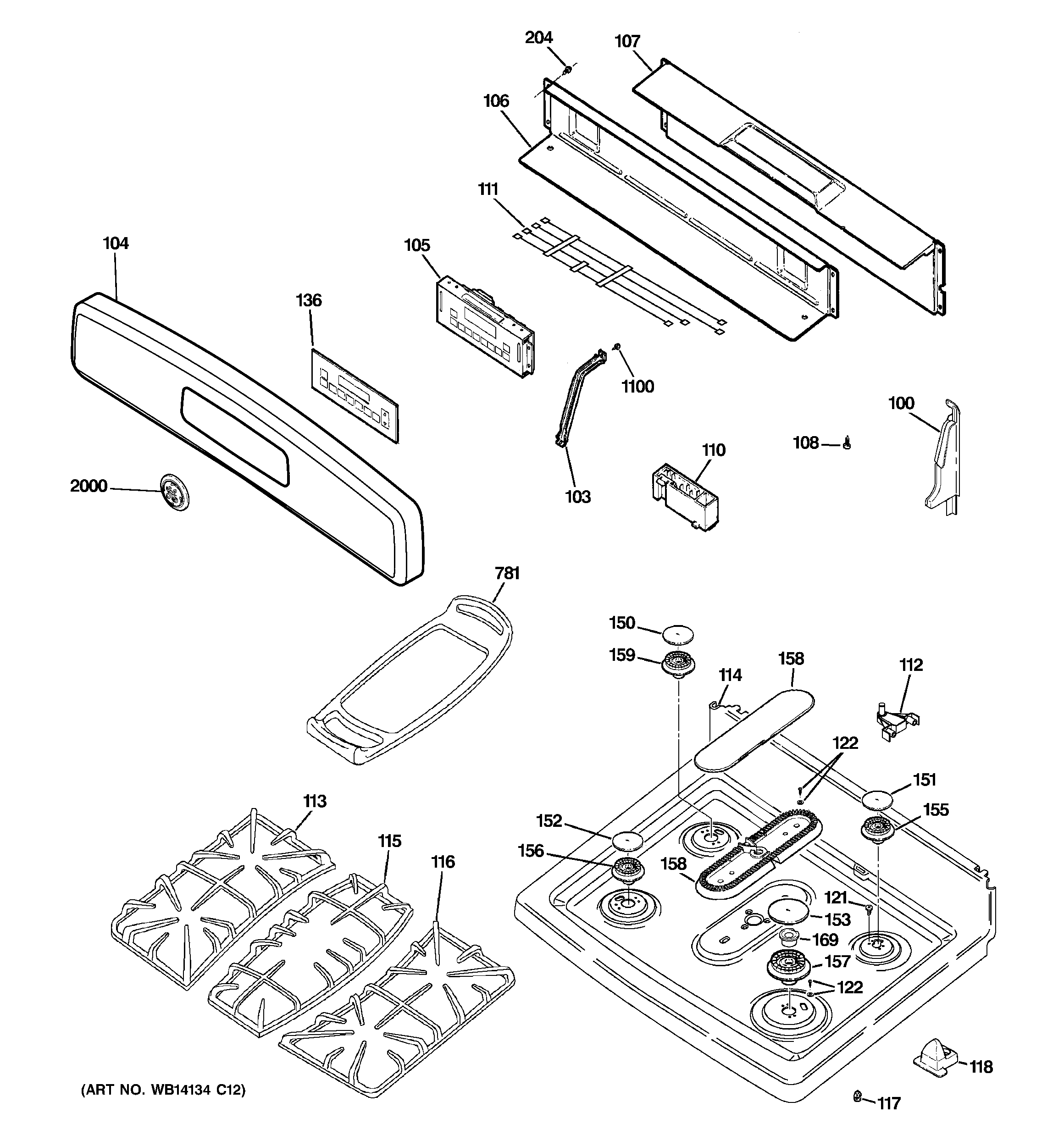 CONTROL PANEL & COOKTOP