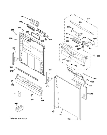 Escutcheon & door assembly