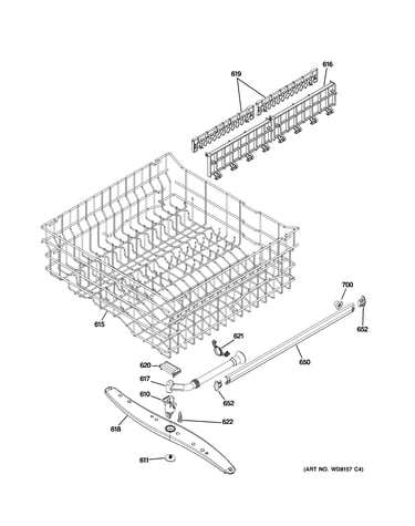 Upper rack assembly