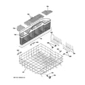 GE GLD5664V00SS lower rack assembly diagram