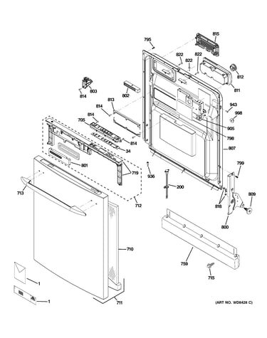 Escutcheon & door assembly