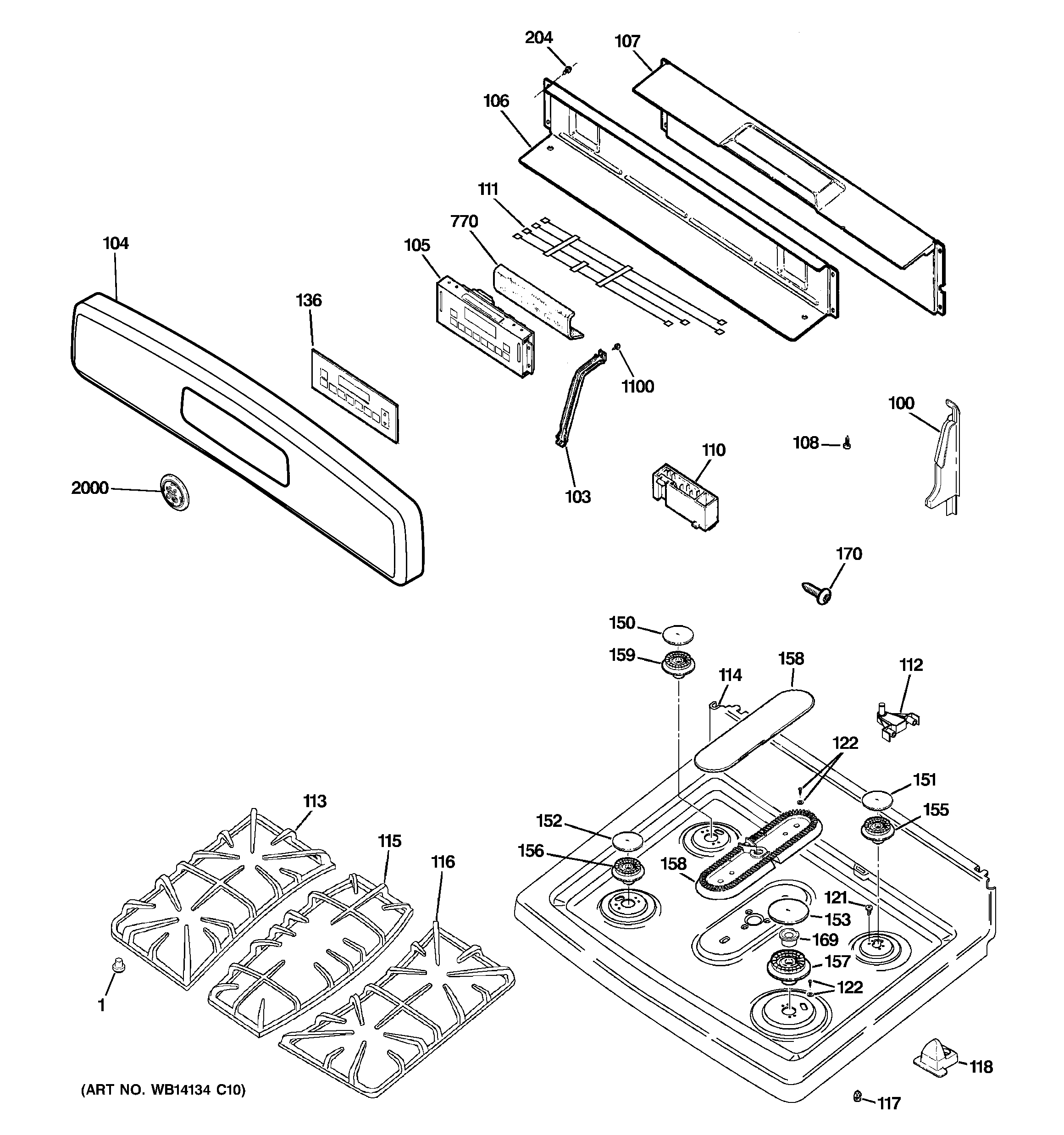 CONTROL PANEL & COOKTOP