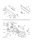 Backsplash, blower & motor assembly