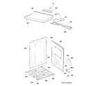 GE GLDS560ED0WW cabinet & top panel diagram