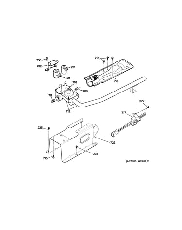 Gas valve & burner assembly