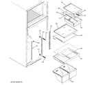 GE GTL18JCPWRBS fresh food shelves diagram