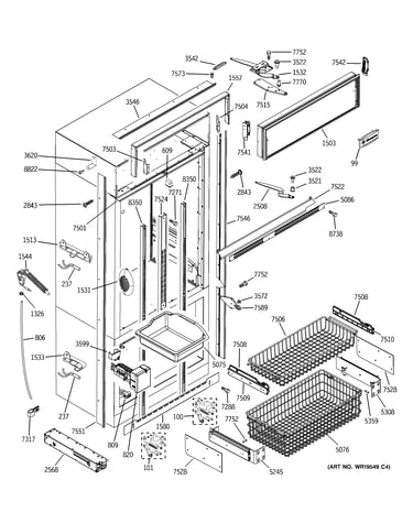 Freezer section, trim & components
