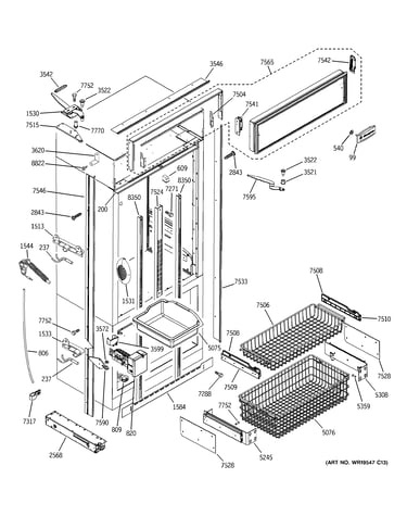 Freezer section, trim & components