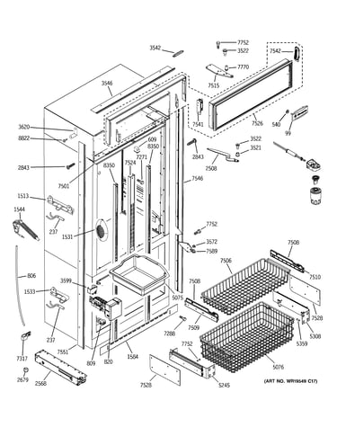Freezer section, trim & components