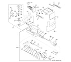 GE ZISW420DXB ice maker & dispenser diagram