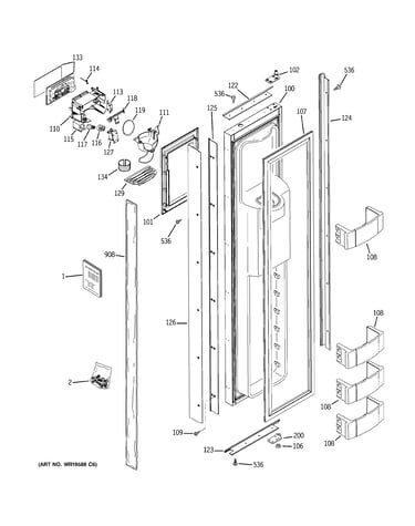 Freezer door