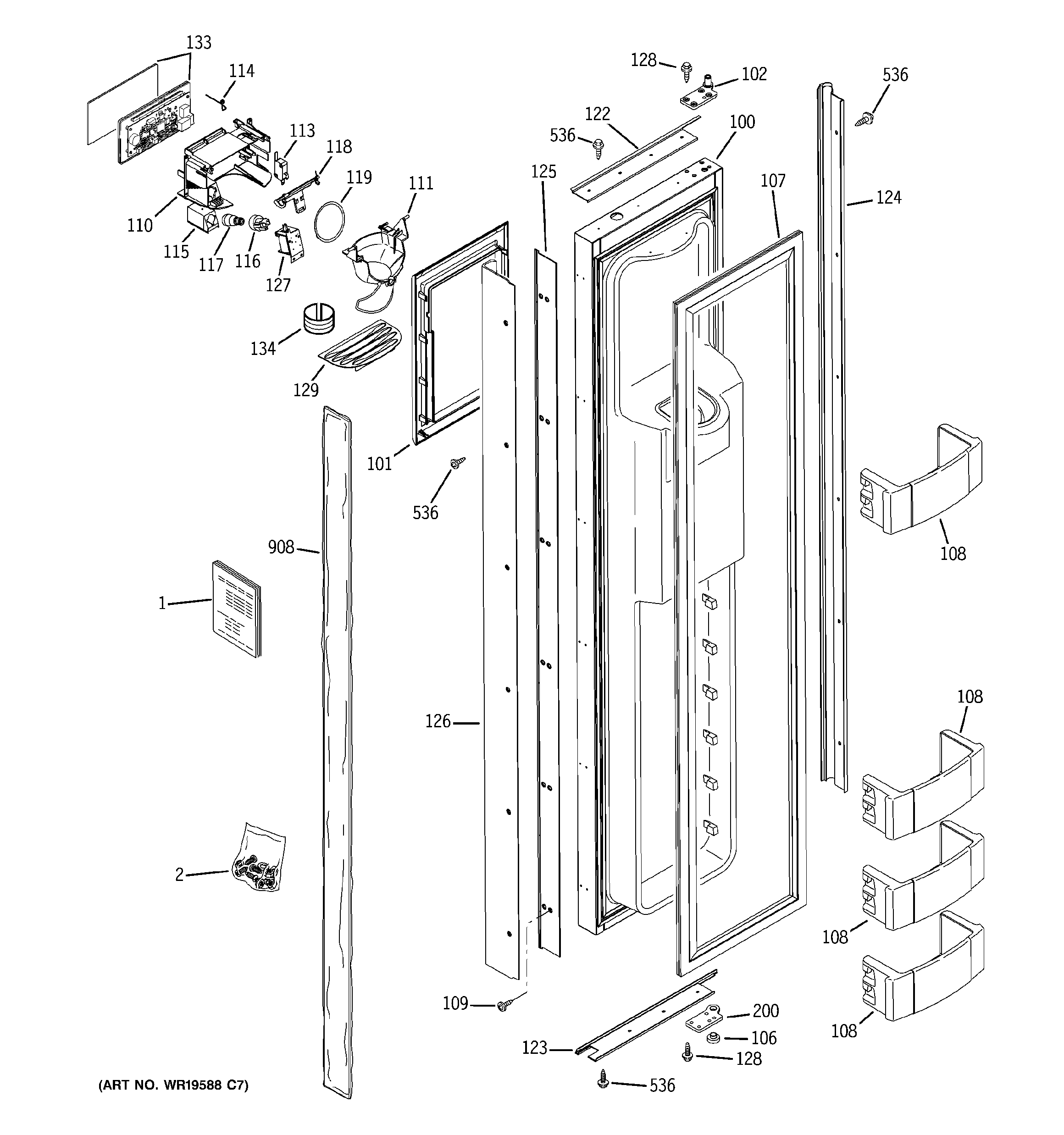 Freezer door