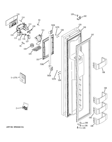 Freezer door