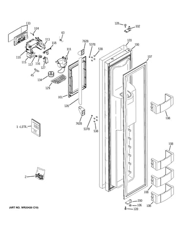 Freezer door