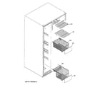 GE RCA24KGBBFNB freezer shelves diagram