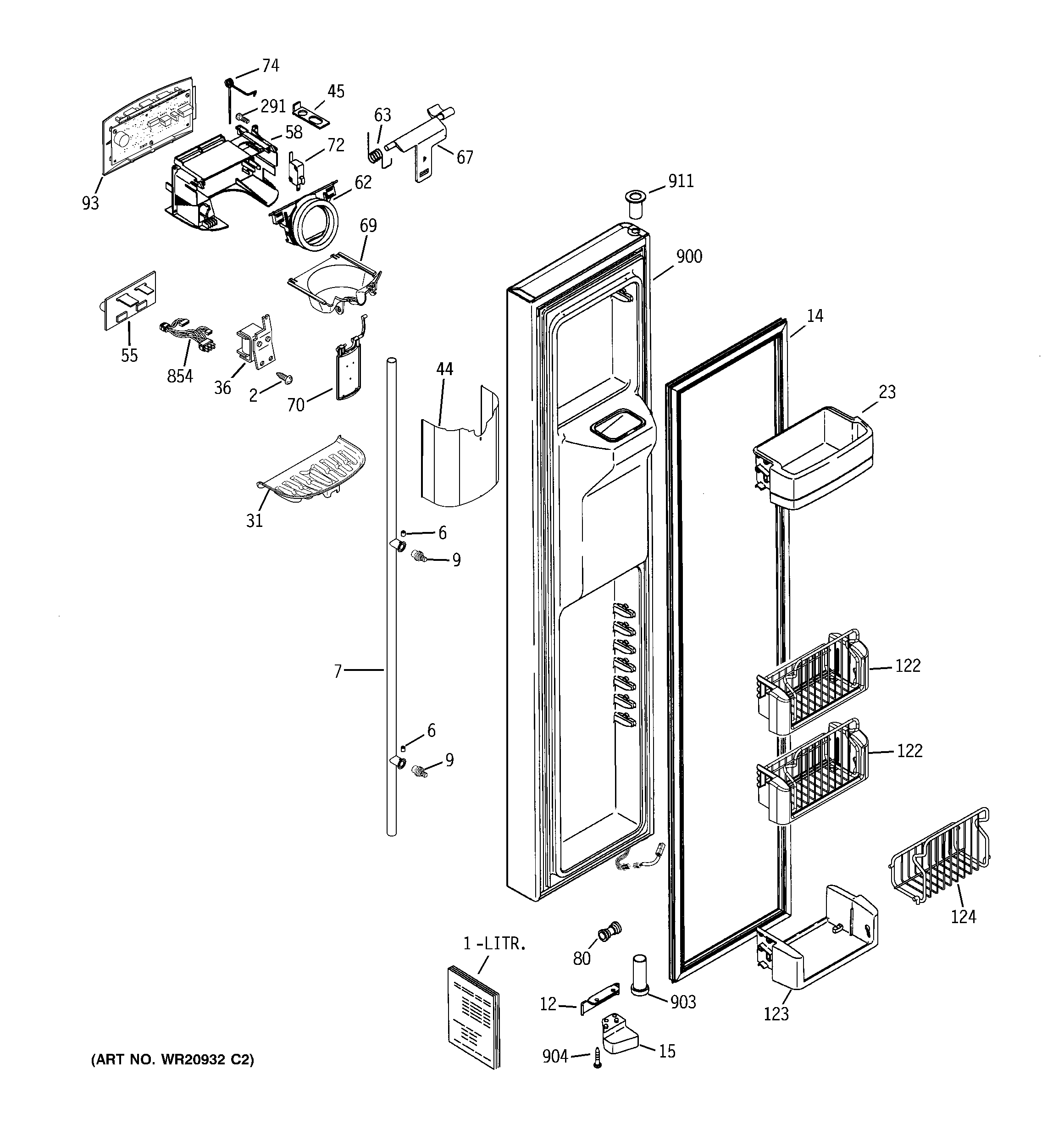 Freezer door
