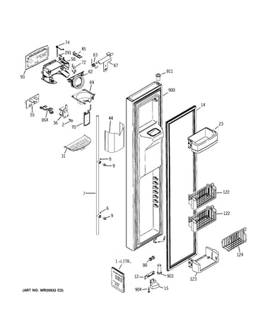 Freezer door