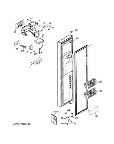 Freezer door