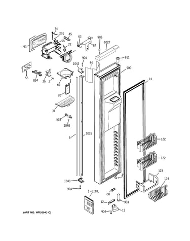 Freezer door
