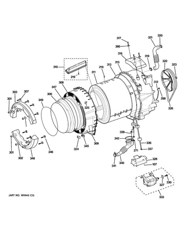 Tub & motor