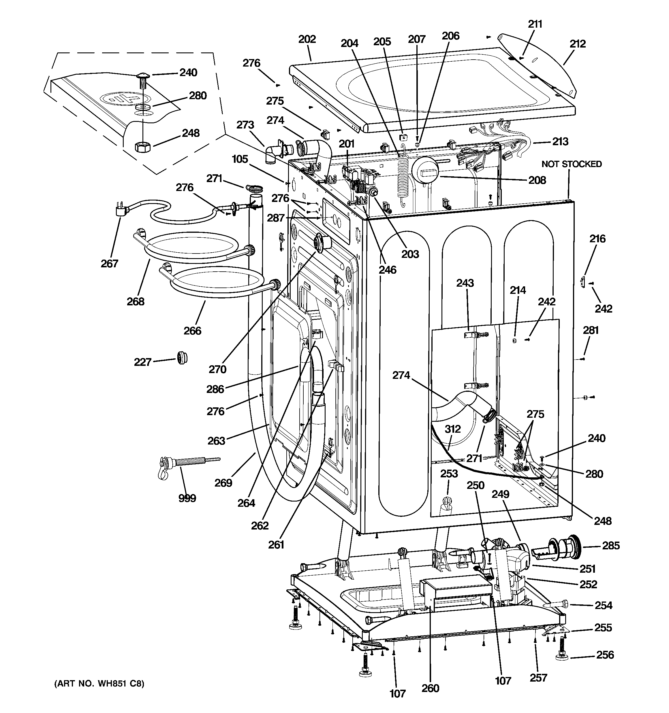 Cabinet & top panel