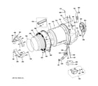 GE GMAN1200L4WW tub & motor diagram
