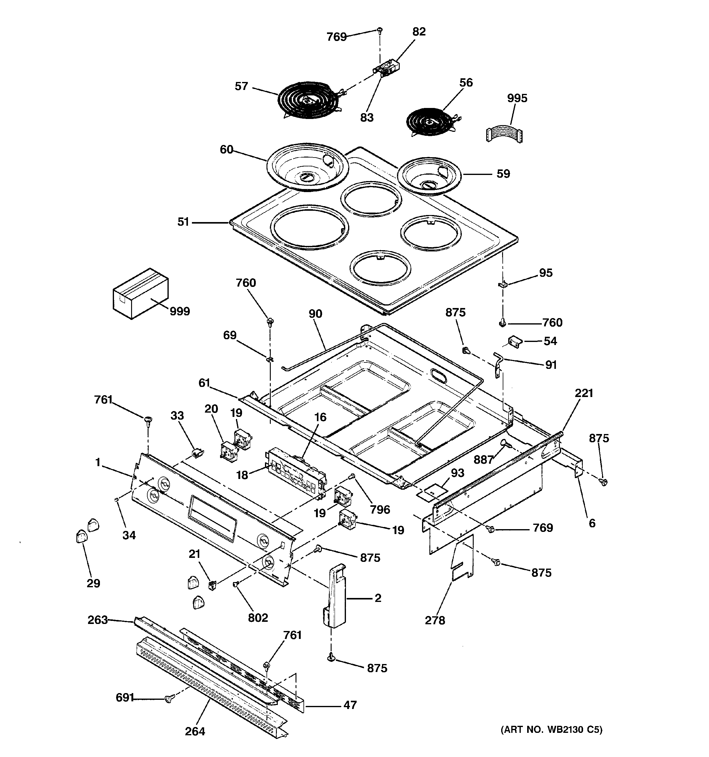 CONTROL PANEL & COOKTOP