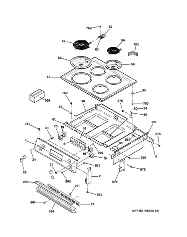 Control panel & cooktop