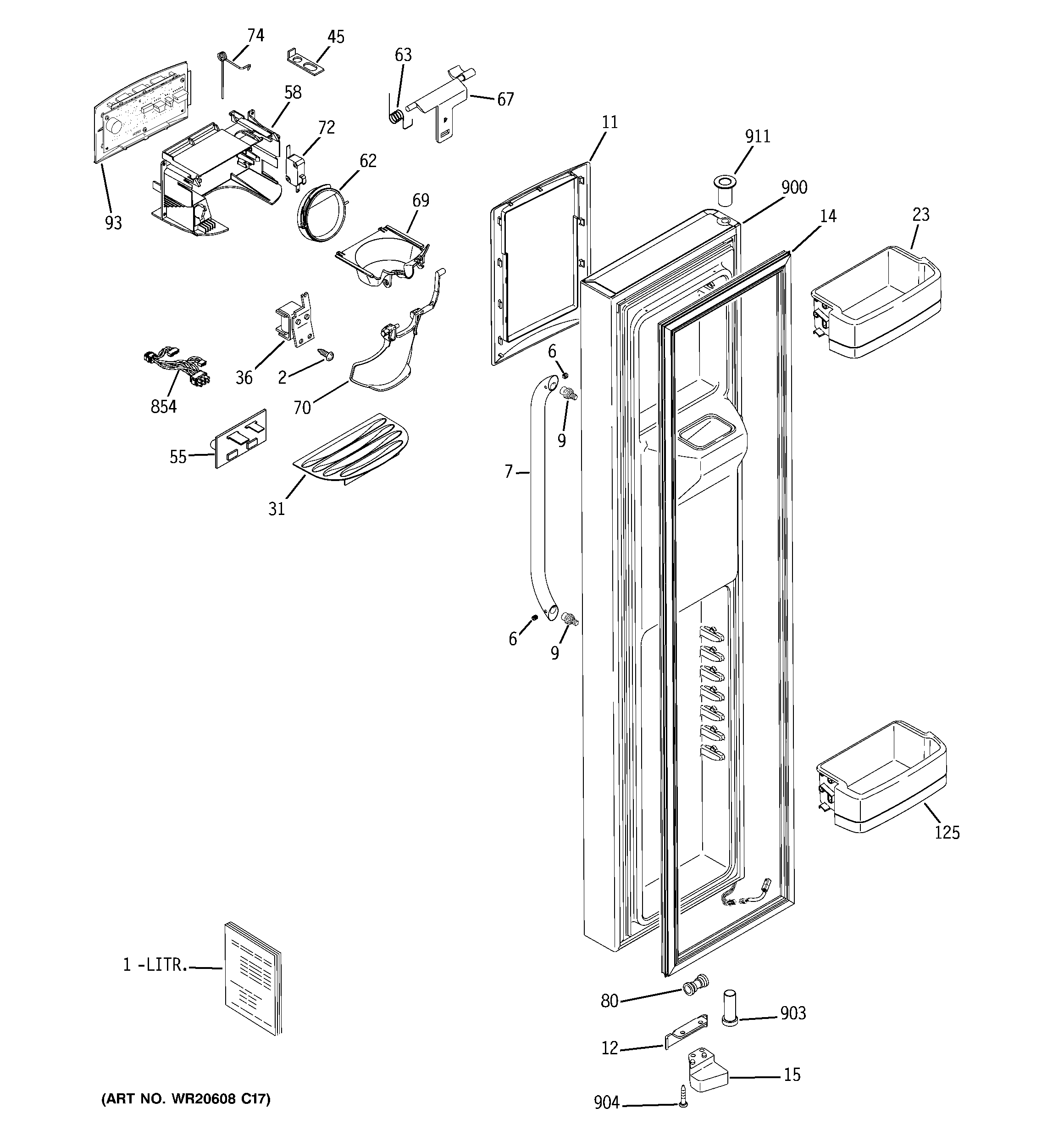 Freezer door