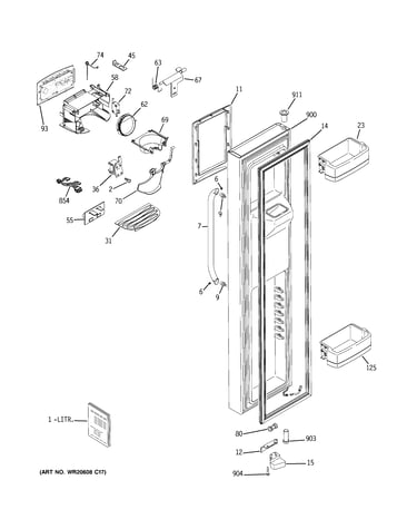 Freezer door