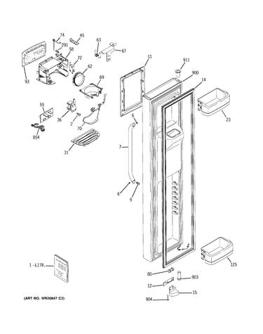 Freezer door