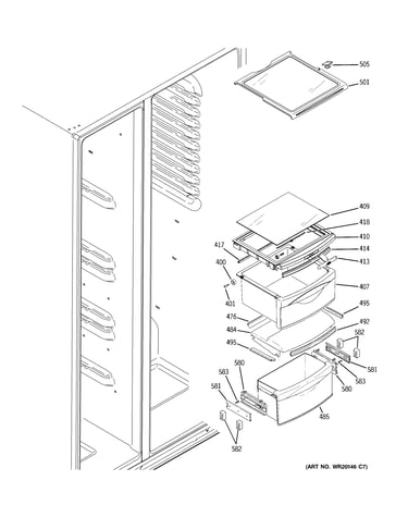 Fresh food shelves