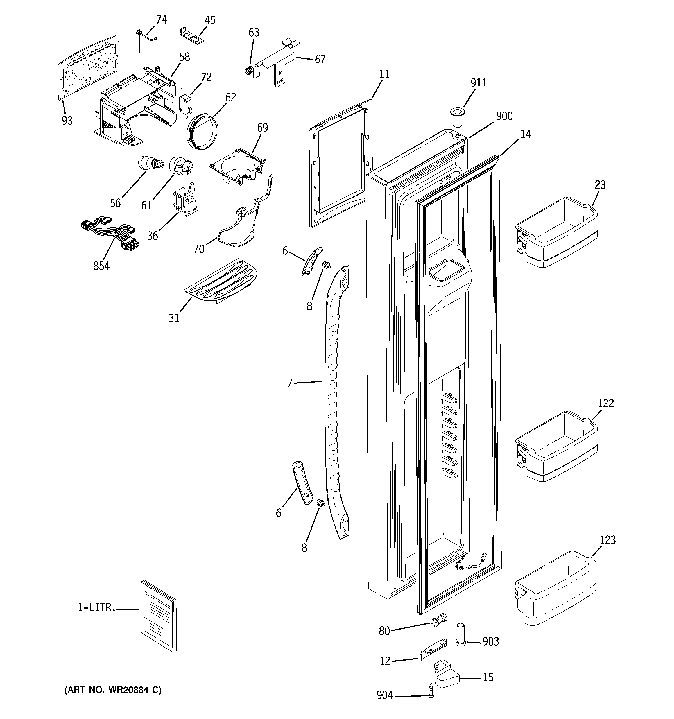 Freezer door