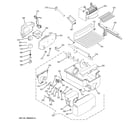 GE GSC22QGTMBB ice maker & dispenser diagram