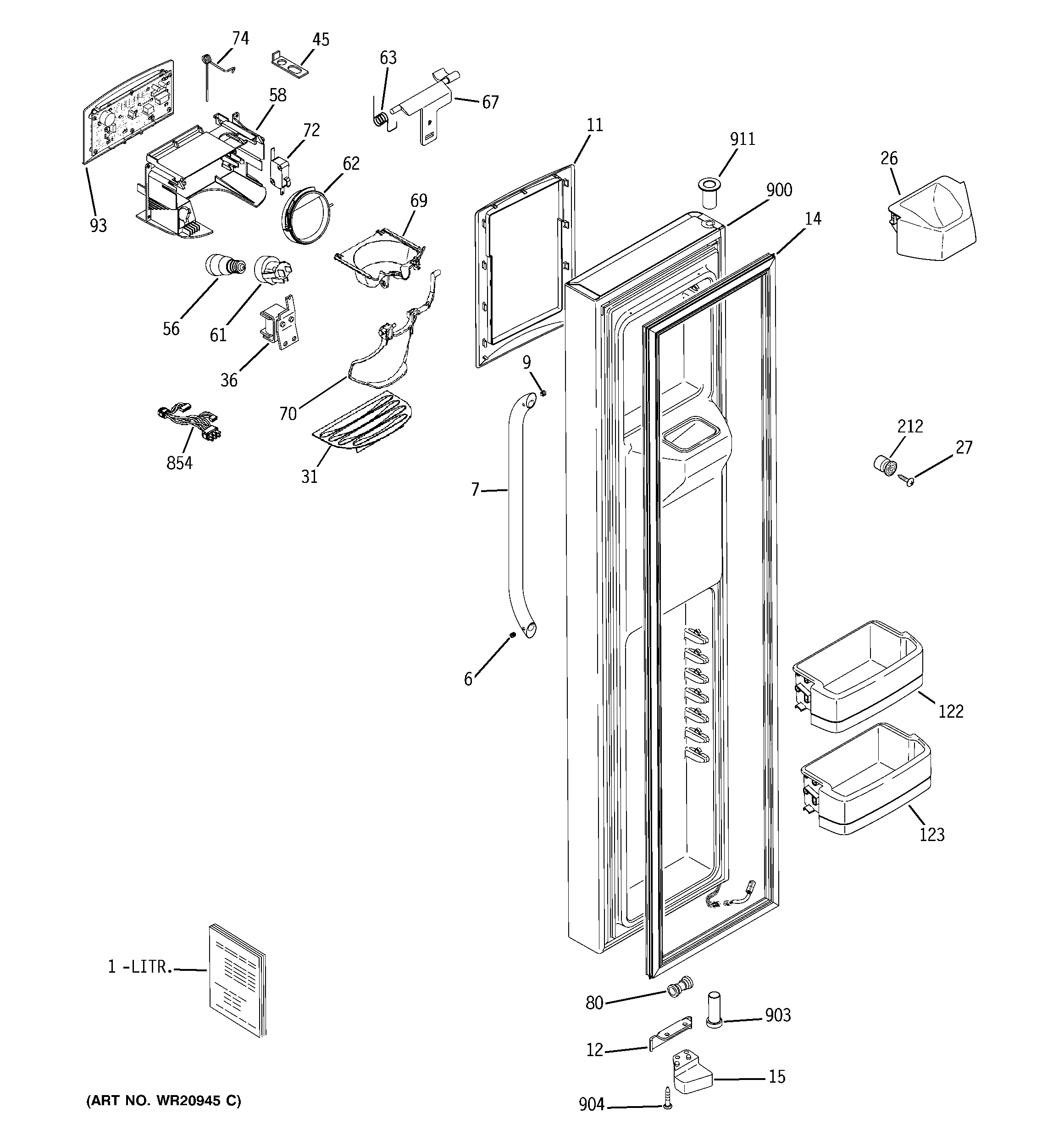 Freezer door