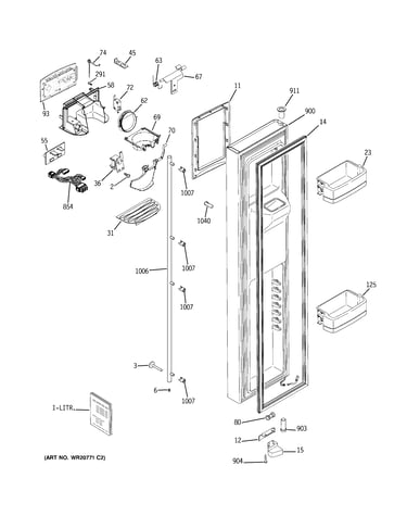 Freezer door