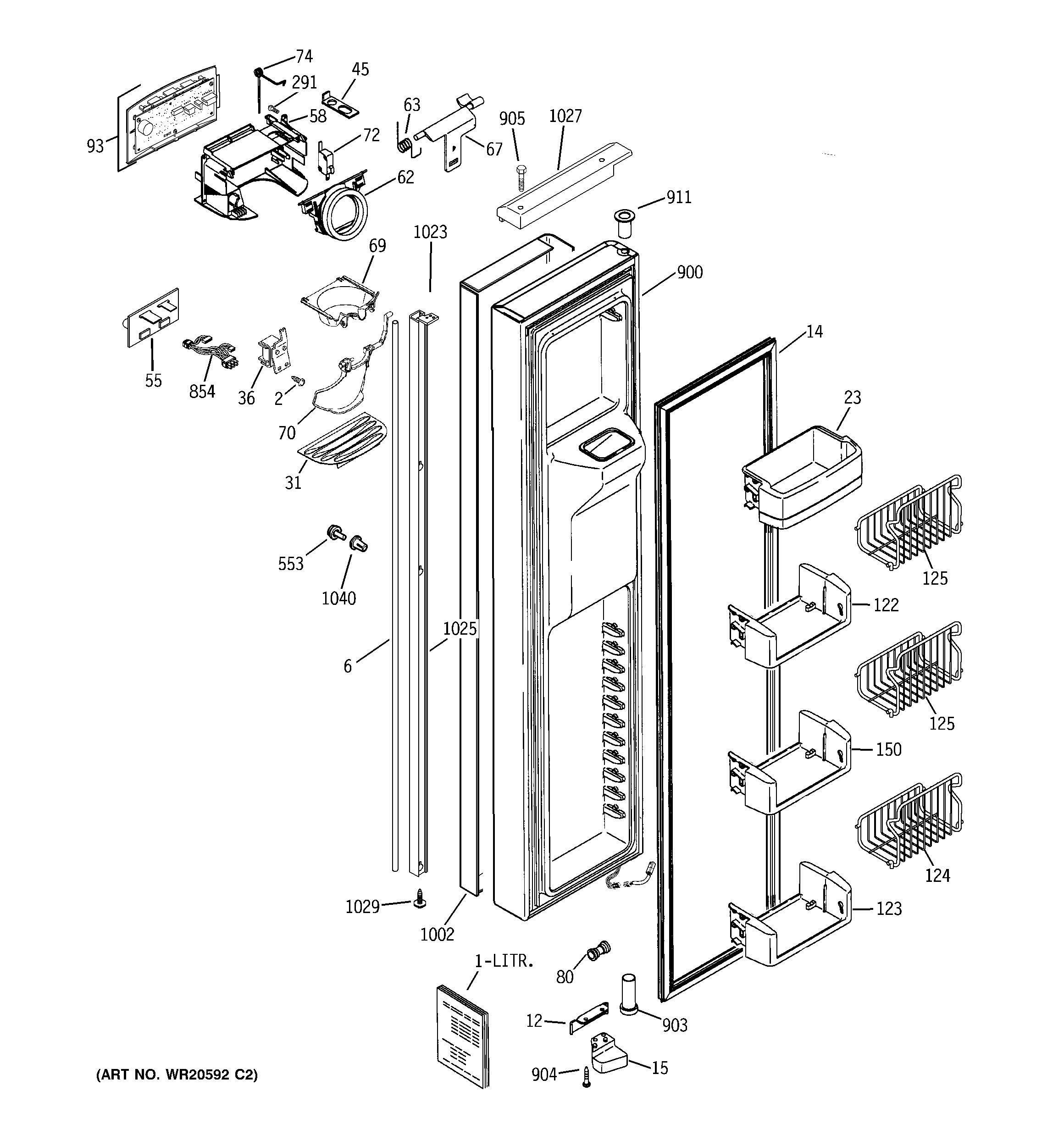 Freezer door