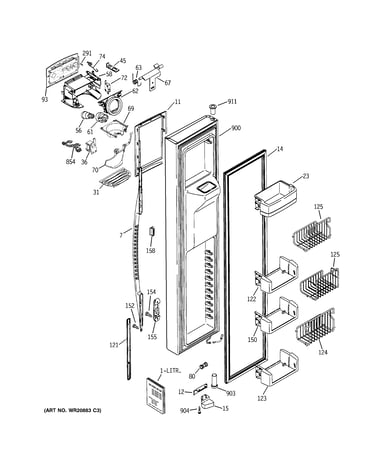 Freezer door