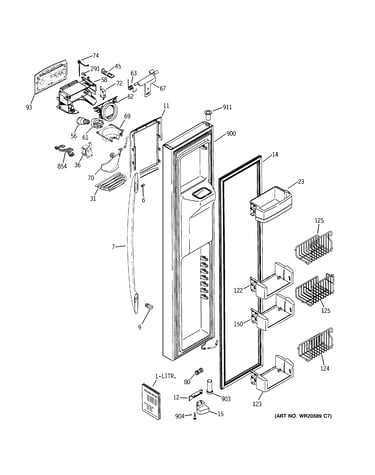 Freezer door