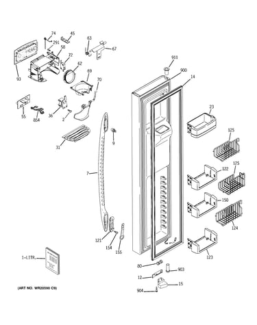 Freezer door