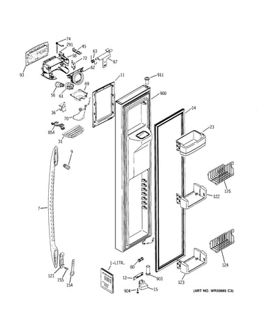 Freezer door