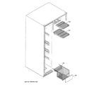 GE PCG23YESAFBB freezer shelves diagram