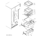 GE GSH22JFZCWW fresh food shelves diagram