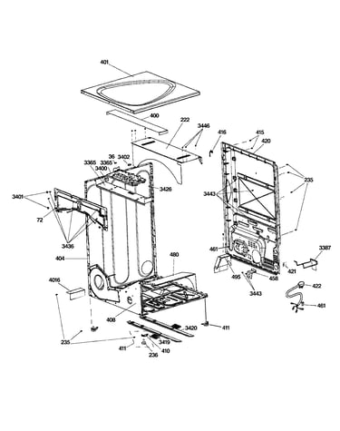 Cabinet & top panel