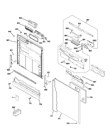 Escutcheon & door assembly